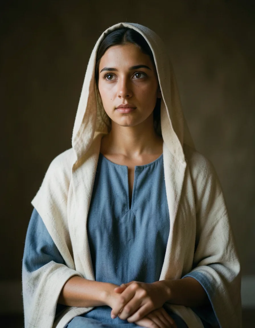 Portrait of Mary, the mother of Jesus, used as a reference image