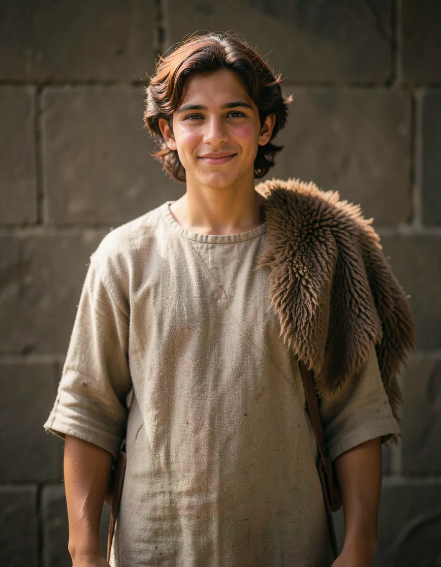 Portrait of David as a shepherd youth